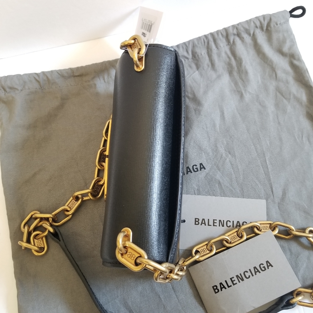 Balenciaga Gossip XS Leather Crossbody Shoulder Bag Black - Picture 9 of 16